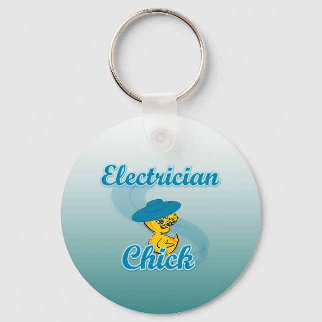 Electrician Chick #3 Key Ring (Front)