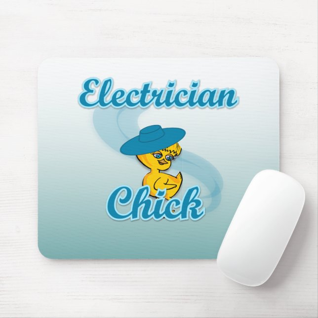 Electrician Chick #3 Mouse Pad (With Mouse)