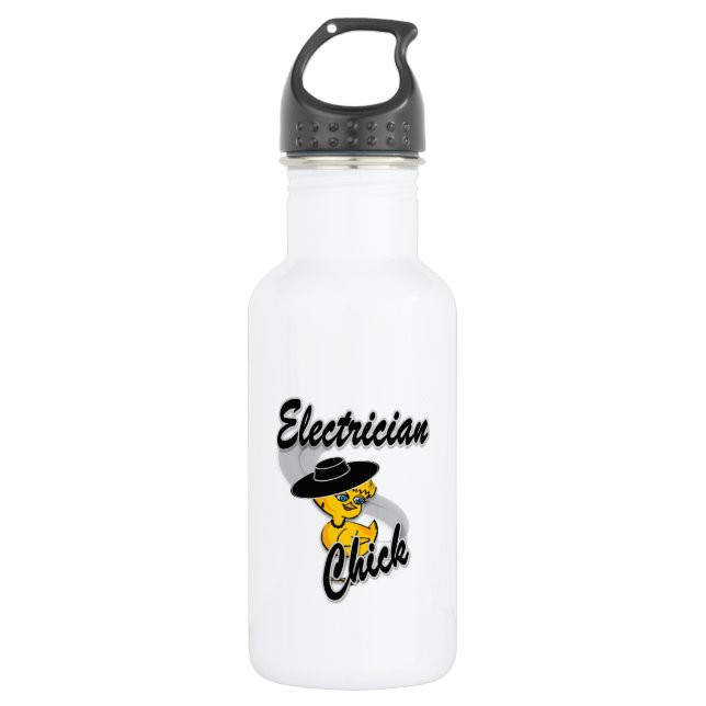 Electrician Chick #4 532 Ml Water Bottle (Front)