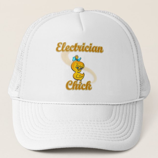 Electrician Chick Trucker Hat (Front)