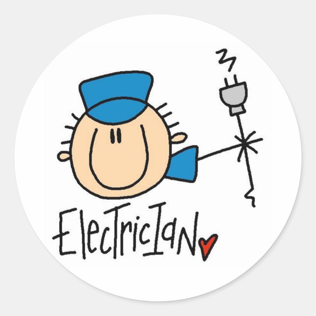 Electrician Classic Round Sticker (Front)
