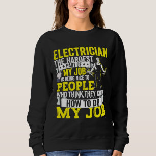 Electrician Dad Apparel Electric Lineman for Men Sweatshirt