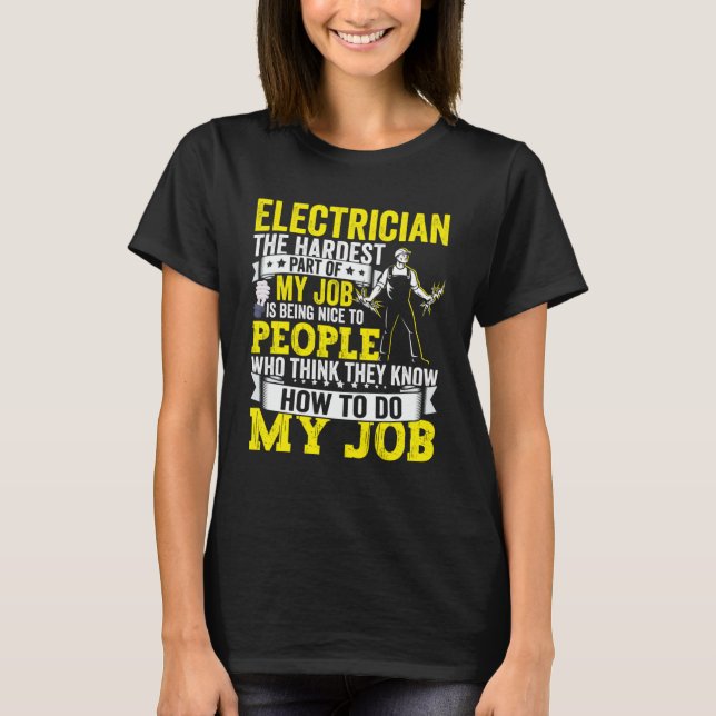 Electrician Dad Apparel Electric Lineman for Men   T-Shirt (Front)