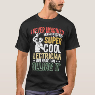 Electrician Dad Apparel Electric Lineman for Men T-Shirt