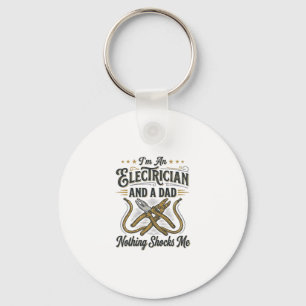 Electrician Dad Nothing Shocks Me Vintage Shirt De Key Ring