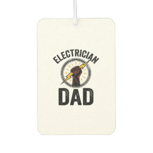 Electrician Dad Vintage Engraving Vector Shirt Des Car Air Freshener