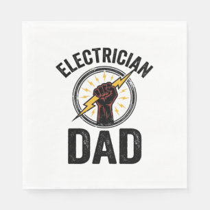 Electrician Dad Vintage Engraving Vector Shirt Des Napkin