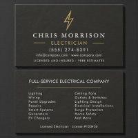 Electrician Electric Black Gold Slate Stone