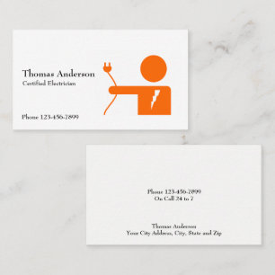Electrician Electric Company Business Card