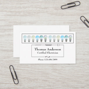 Electrician Electric Company Business Card