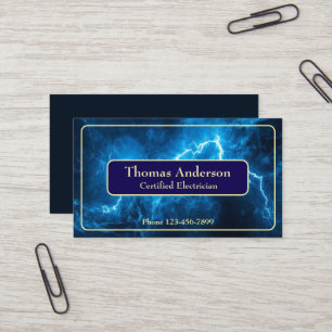 Electrician Electric Company Business Card