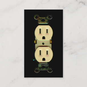 Electrician electric company electrical outlets business card
