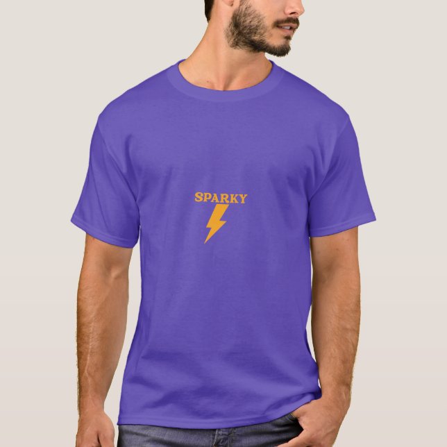 Electrician Electric Lightning Spark T-Shirt (Front)