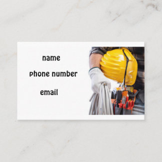 electrician electrical business card  