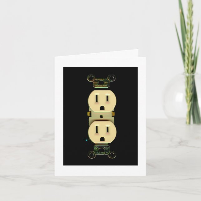 Electrician electrical company custom thank you card (Front)