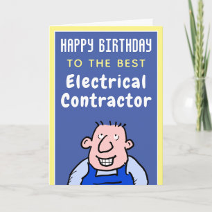 Electrician Electrical Contractor - Birthday Card