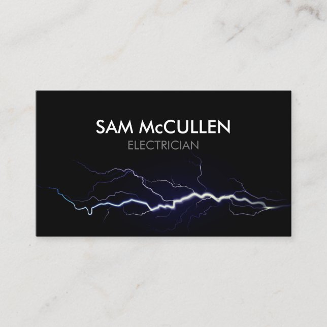 Electrician Electrical Contractor Business Card (Front)
