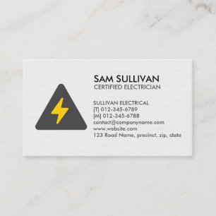 Electrician Electrical Contractor Business Card