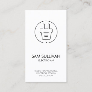 Electrician Electrical Contractor Business Card