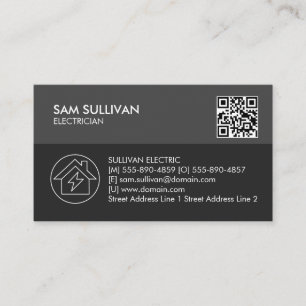 Electrician Electrical Contractor Business Card