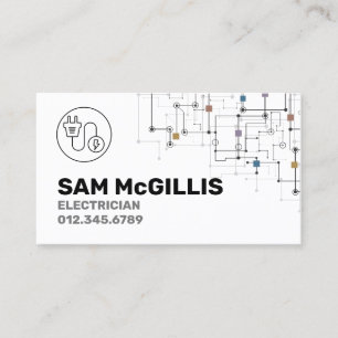 Electrician Electrical Contractor Business Card