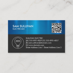 Electrician Electrical Contractor Business Card