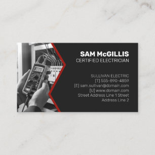 Electrician Electrical Contractor Business Card