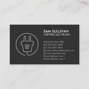 Electrician Electrical Contractor Business Card