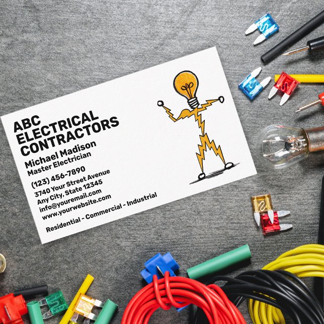Electrician | Electrical Contractor Business Card (Creator Uploaded)
