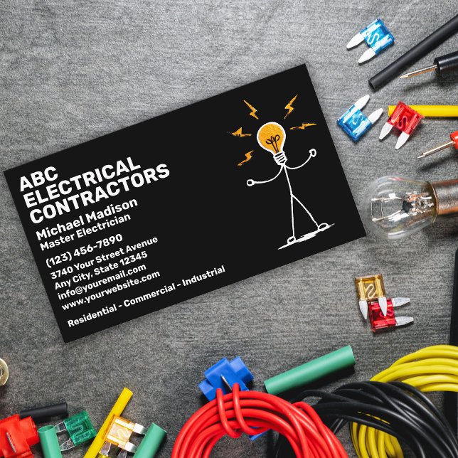 Electrician | Electrical Contractor Business Card (Creator Uploaded)