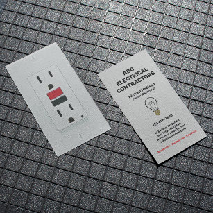Electrician   Electrical Contractor Business Card