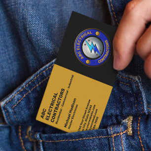 Electrician Electrical Contractor Business Card