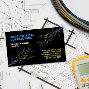 Electrician Electrical Contractor Business Card