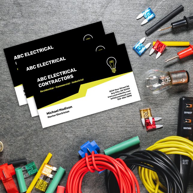 Electrician | Electrical Contractor Business Card (Creator Uploaded)