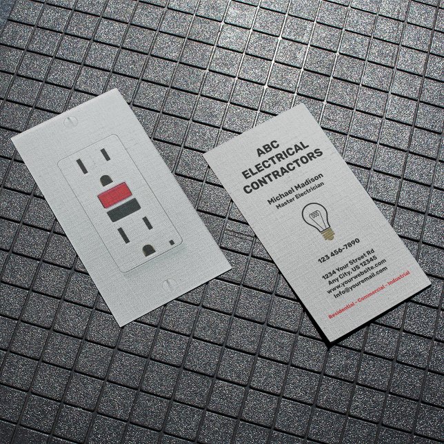 Electrician | Electrical Contractor Business Card (Creator Uploaded)
