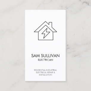 Electrician Electrical Contractor Business Card