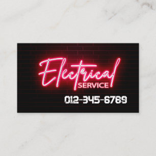 Electrician Electrical Contractor Business Card