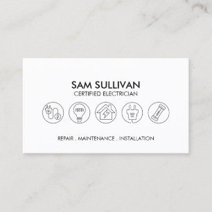Electrician Electrical Contractor Business Card