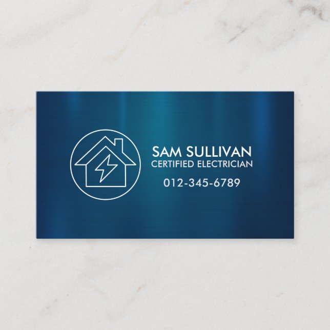 Electrician Electrical Contractor Business Card (Front)