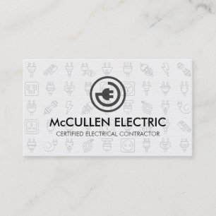 Electrician Electrical Contractor Business Card