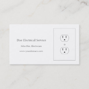 Electrician/Electrical Contractor Classic White Business Card