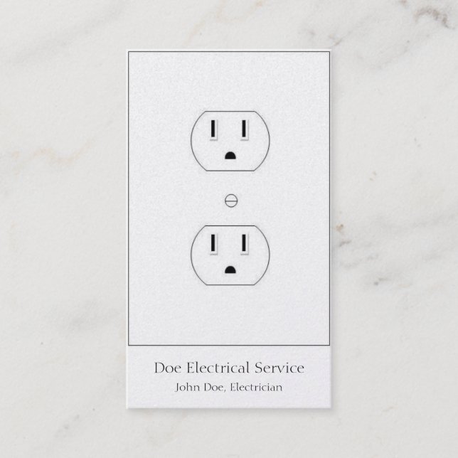 Electrician/Electrical Contractor/VerticalPlatinum Business Card (Front)