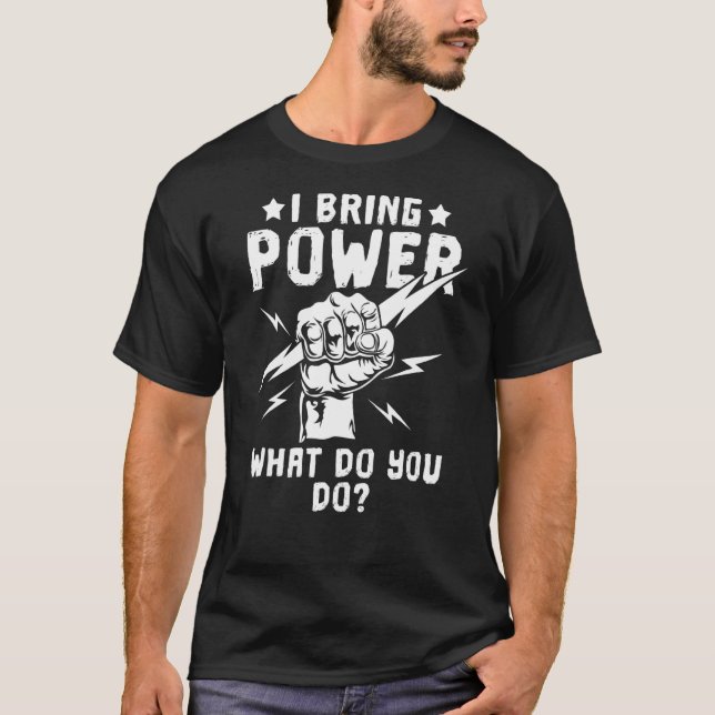 Electrician  Electrical Engineer Construction Elec T-Shirt (Front)