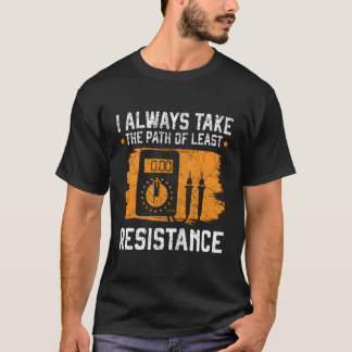 Electrician Electrical Engineer Job Line Electrici T-Shirt