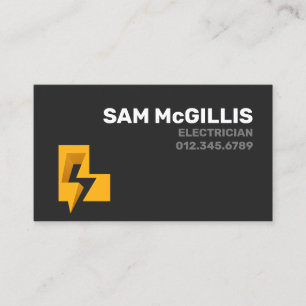 Electrician Electrical Monogram L Business Card