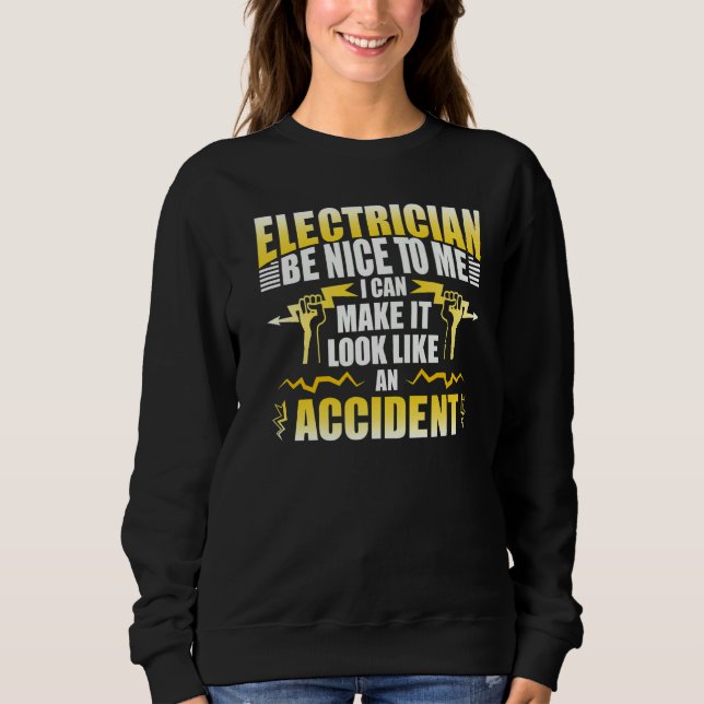 Electrician Electrical Worker Outfit Engineer Sweatshirt (Front)