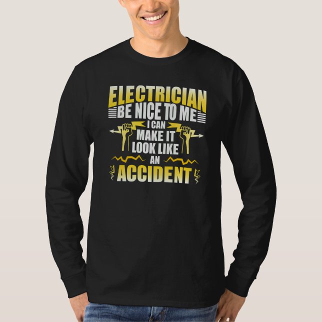 Electrician Electrical Worker Outfit Engineer T-Shirt (Front)