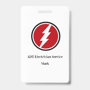 Electrician Employee ID Name Badges Template Badge