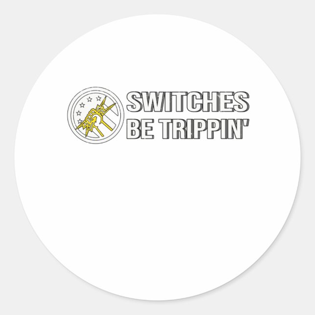 Electrician Flag Electronics Wortwitz Distressed Classic Round Sticker (Front)