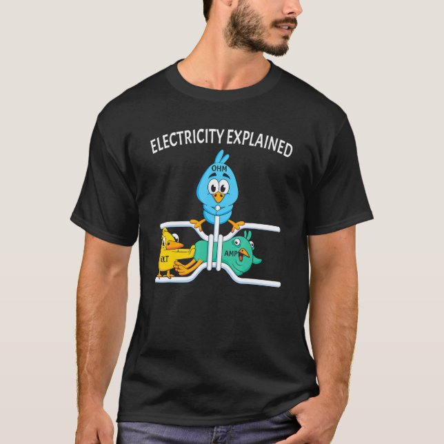 Electrician For Men Women Electricity Engineer Ner T-Shirt (Front)